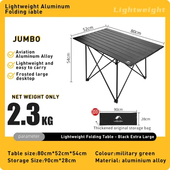 야외 휴대용 접이식 캠핑 테이블, 내구성 있는 정원 피크닉 바비큐 책상 가구, 접이식 알루미늄 합금 컴퓨터 책상