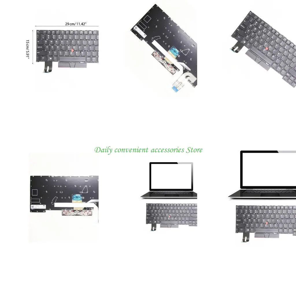 

97qb Оригинальная английская клавиатура ноутбука без подсветки для T490s Black