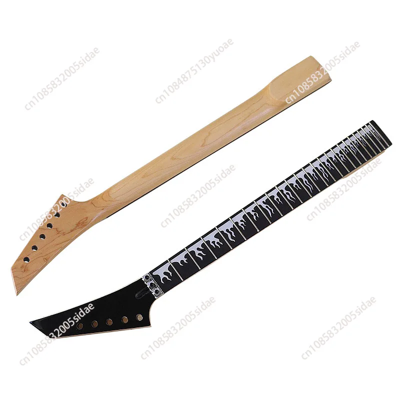 

6-string 24-fret electric guitar neck Canadian maple and rosewood with flame pattern Matte finish DIY electric guitar handle