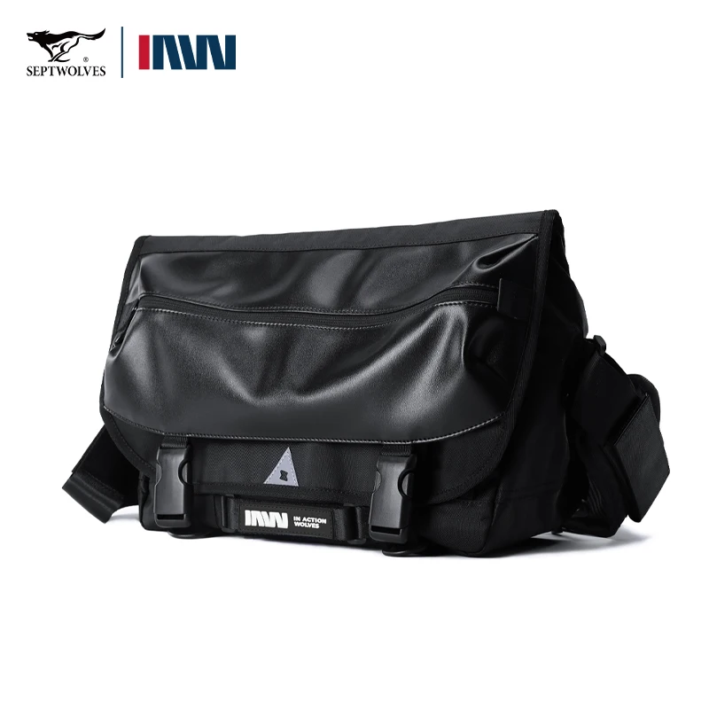 

Septwolves Male Business Travel Men Messenger Bag Oxford Waterproof Crossbody Bag Wear-resistant Shoulder Bag Fit 14-inch Laptop