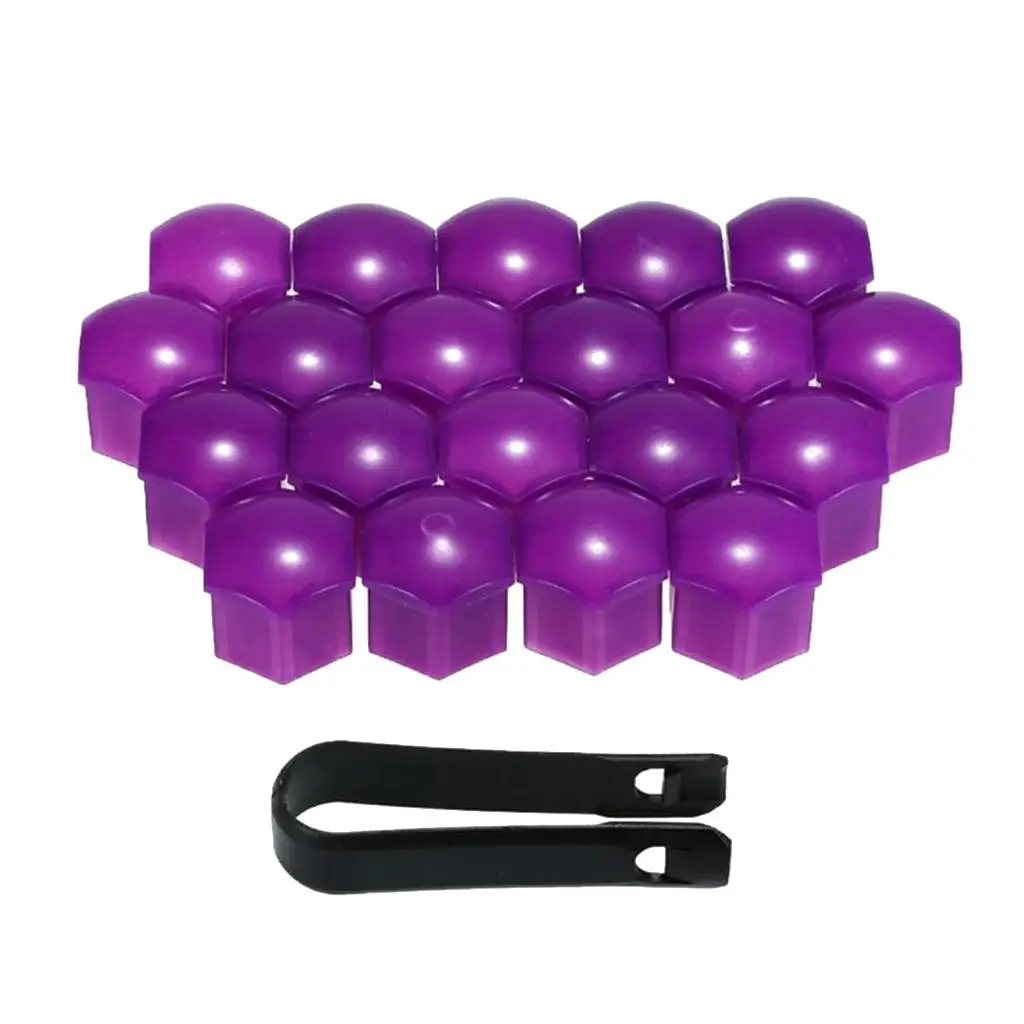 

20 Pieces Wheel Nut Cover Easy to Install Tire Nut Lug Dustproof Black Clip