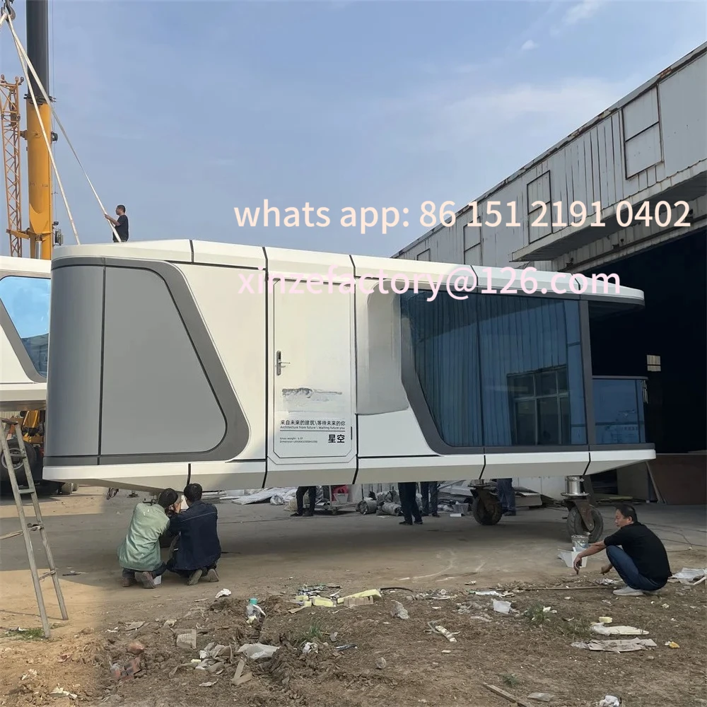 

Настраиваемый роскошный умный Maison открытый контейнерный дом коммерческого пространства дирижабль стручка модульный сборный дом ресторан