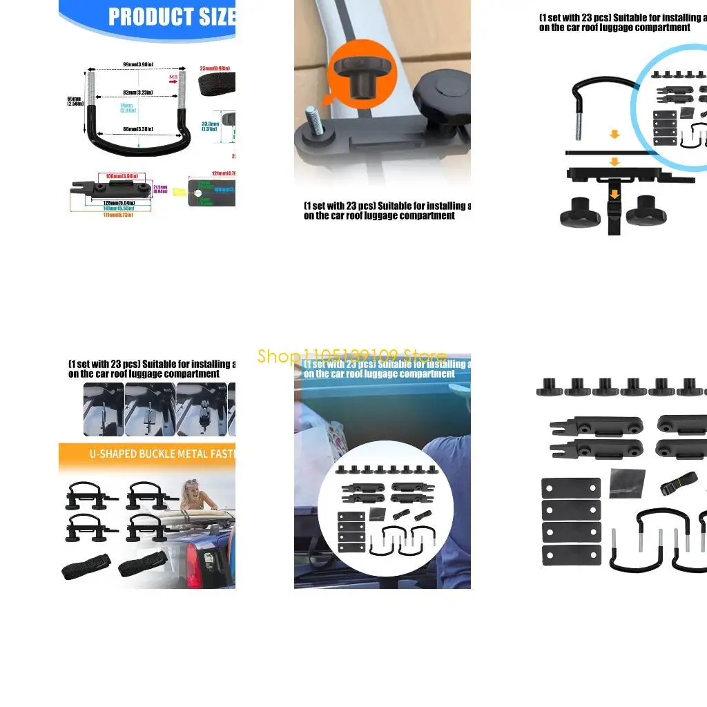 

P5ED Roof Rack Attachment Including Straps for Easy Assembly Without Tools