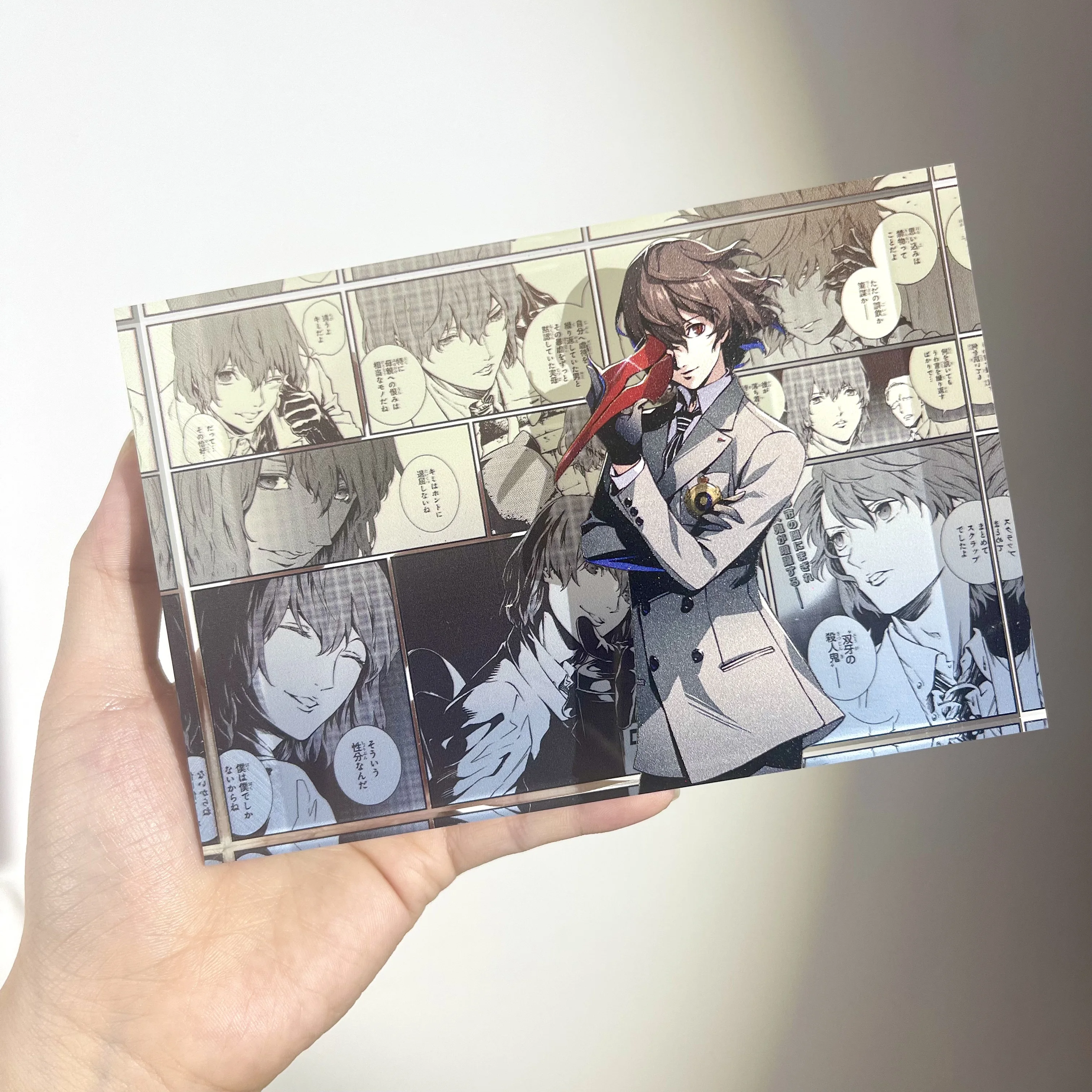 

Аниме Akechi Goro Amamiya Ren Косплей Акриловый кирпичный дисплей Декоры Рисунок Настольные аксессуары Опора Рождественский подарок Лидер продаж