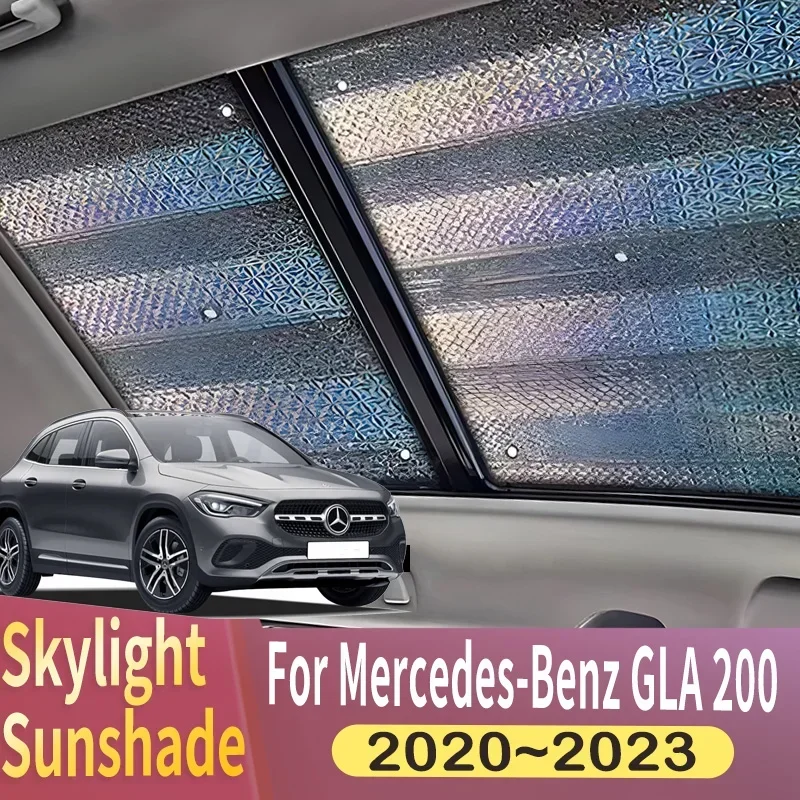 Sunroof Sunshade Suitable For Mercedes-Benz GLA 200 H247 2020~2023 2022 Car Panoramic Roof Heat Shield Window Sunshade Anti-UV