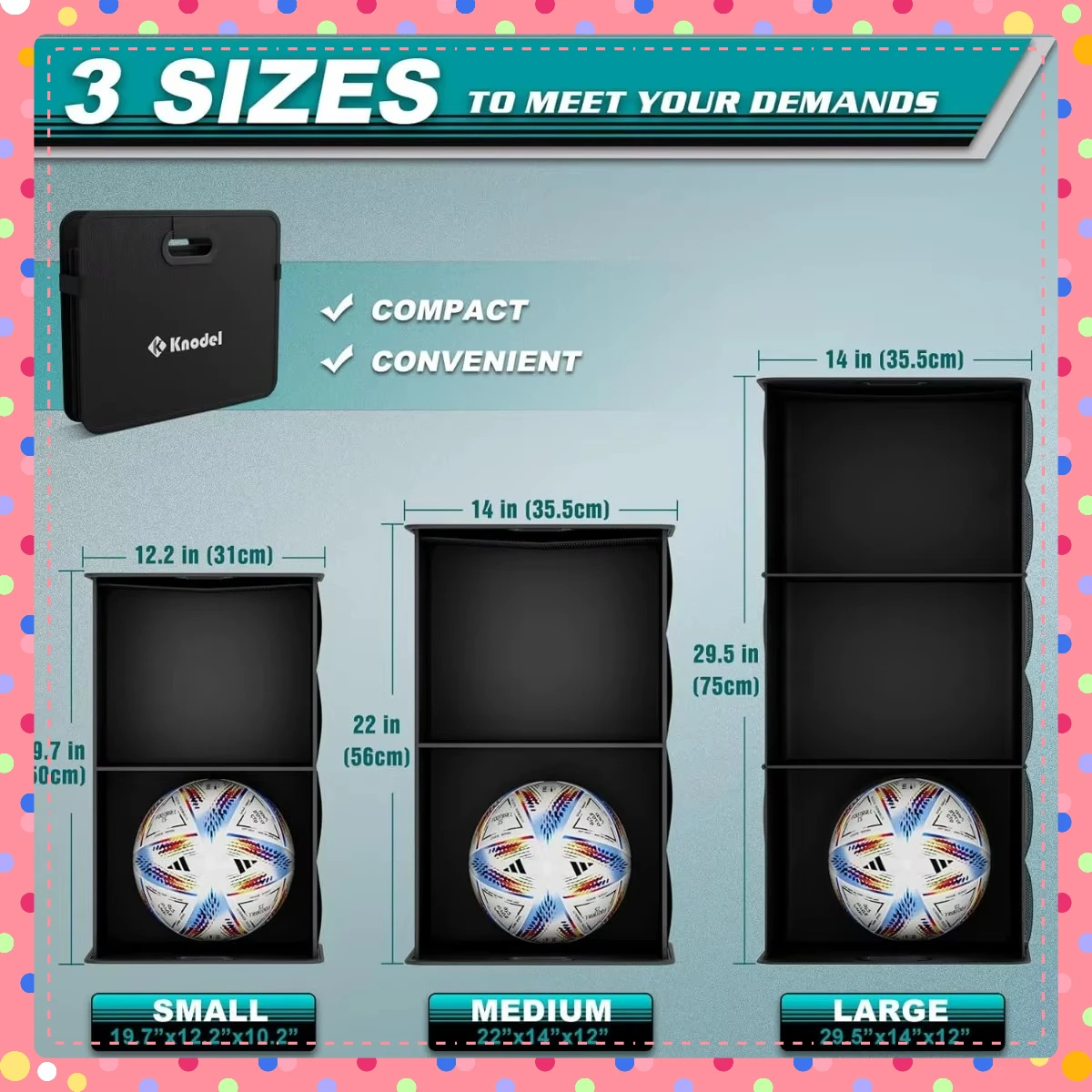 Compact Foldable Car Organizer - Multi-Function Black Storage with Handles for Neat Interiors