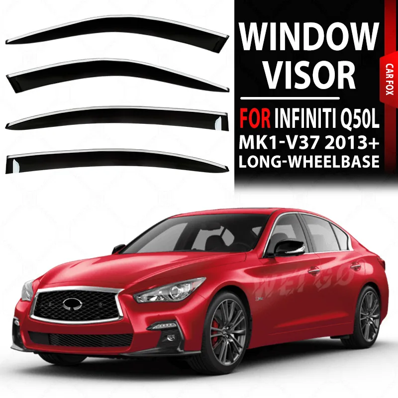 

For INFINITI Q50 Q50S Q50L Car Window Visor Awning Shelters Windshield Side Window Rain Sun Shade Auto Accessories Car Styling