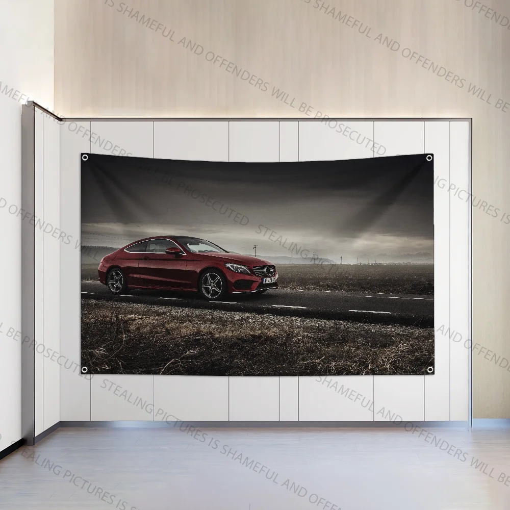 M-Mercedes Car B-Benz-ES Flag Large Size Shop Art Promotion Advertising Booth Flag Hanging Banners