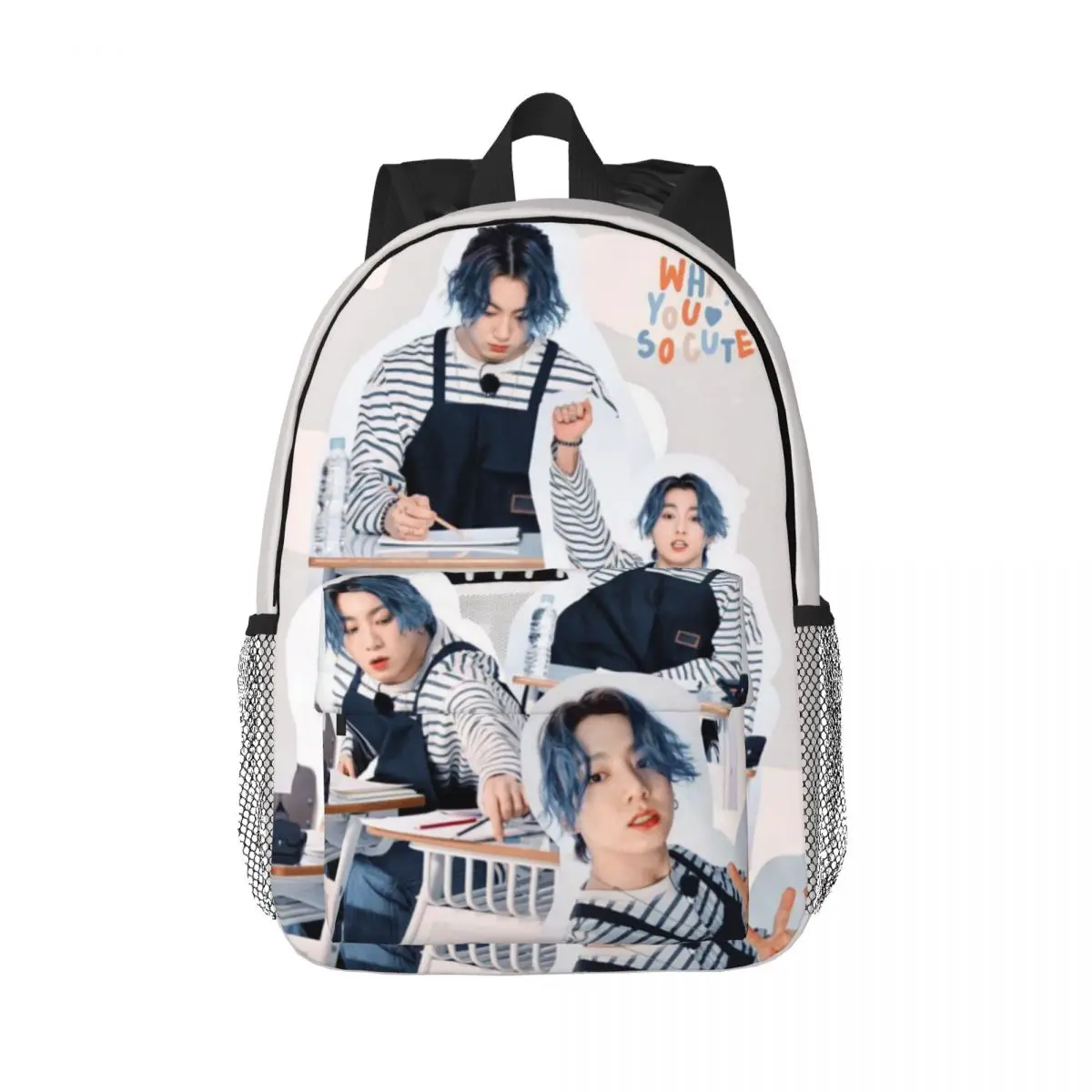 

Popular-Band-Like-J-Jungkook For Girls Boys Large Capacity Student Backpack Lightweight waterproof Backpack 15inch