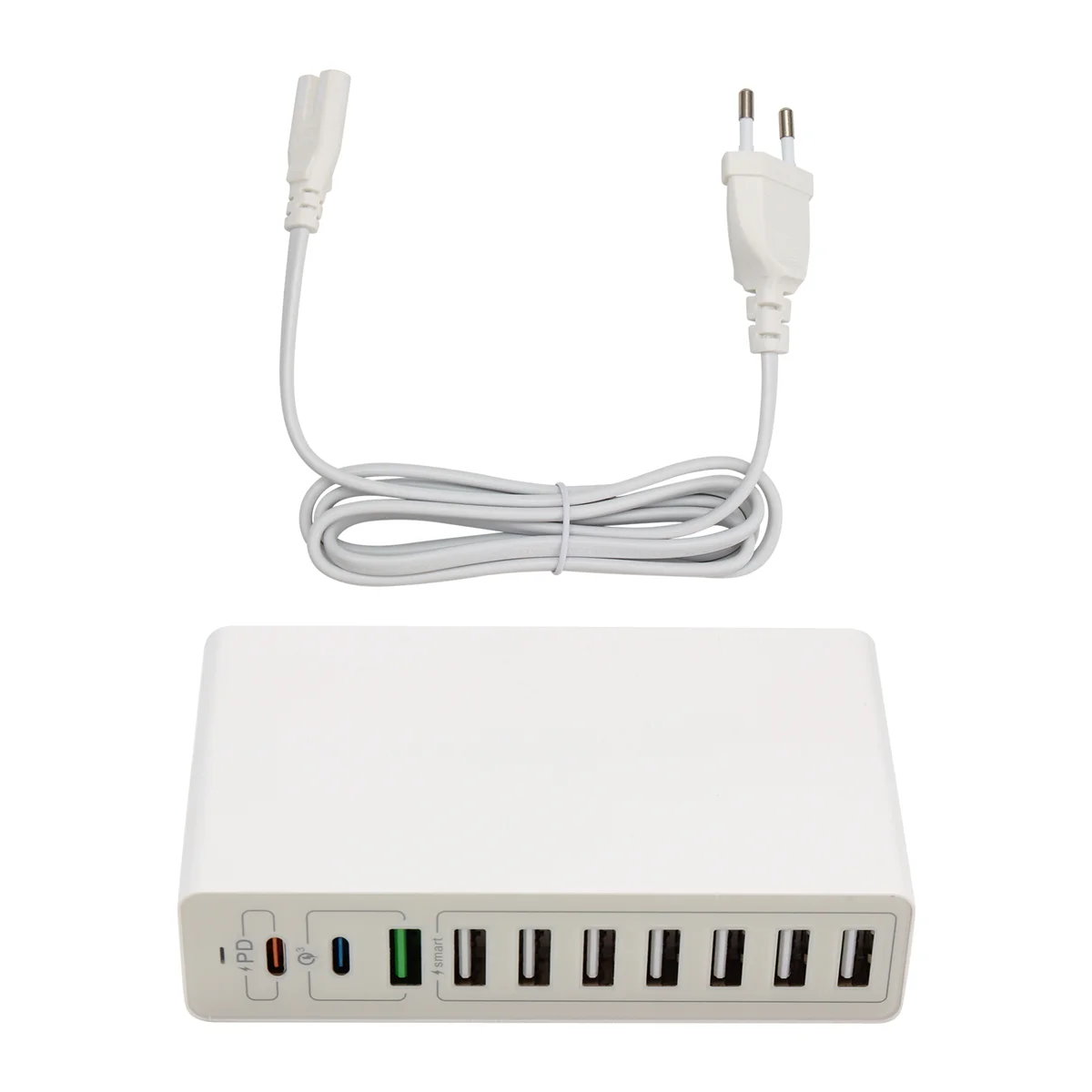 Stasiun Pengisi Daya USB SUPER HOT 65W 10Port Pengisi Daya Cepat USB Desktop Colokan EU