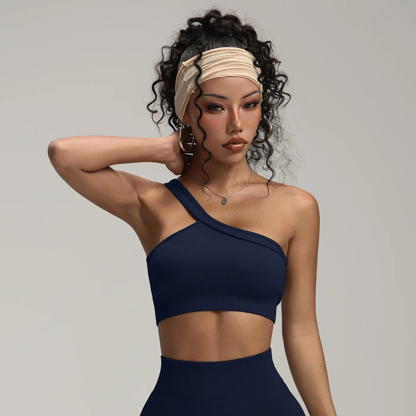 เสื้อชั้นในกีฬาแบบไหล่เดียวสำห - Seamless Ribbed Workout Tank Top บทวิจารณ์และราคา