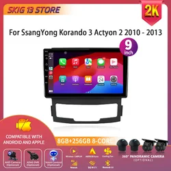 Android14 For SsangYong Korando 3 Actyon 2 2010 - 2013 Car Head Unit Radio Multimedia Navigation GPS Carplay Stereo Video Player