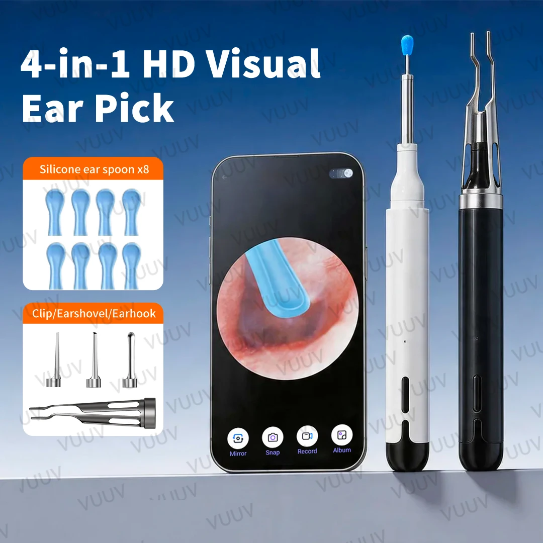 2026 New Upgrade Visual Ear Wax Cleaner Camera Safe Earwax Removal Endoscope with 5M Camera Ear Cleaning Tools Ear Care