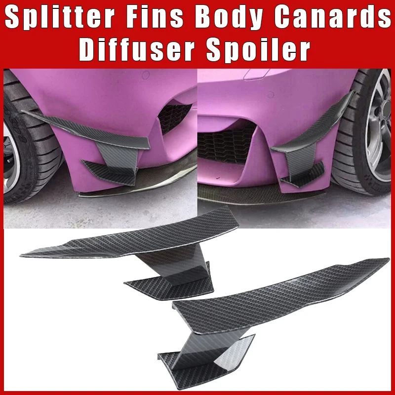 

For BMW F80 M3 For BMW F82 M4 Front Bumper Lip Fin Splitter Spoiler Canard Sticker Carbon Fiber Car Styling Accessories