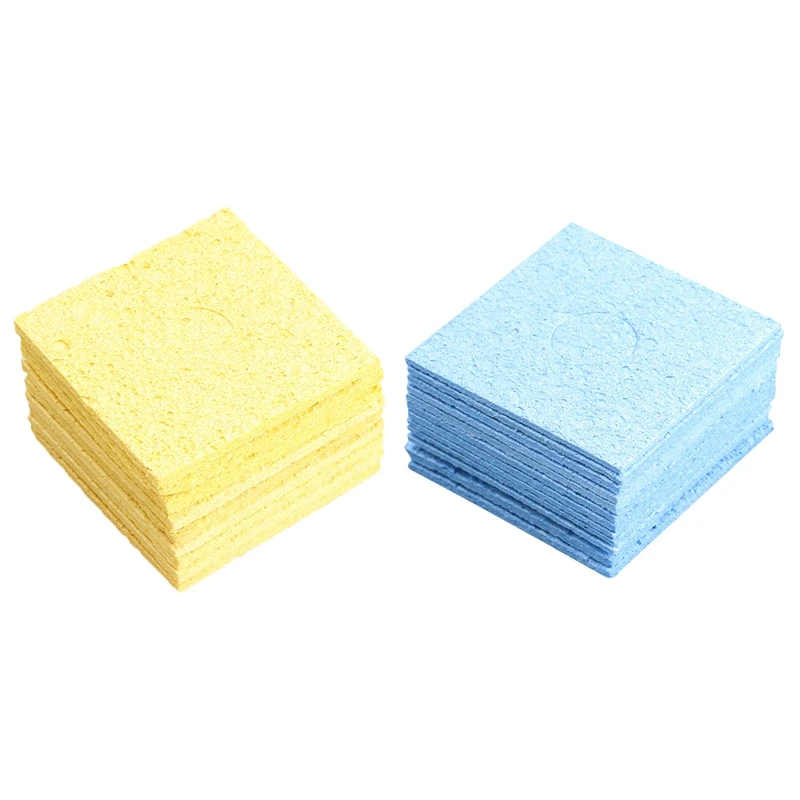 

50Pcs 6X6cm Thickened Soldering Iron Tip Cleaning Sponge, Thick High Temperature Resistant Tin Removal Sponge