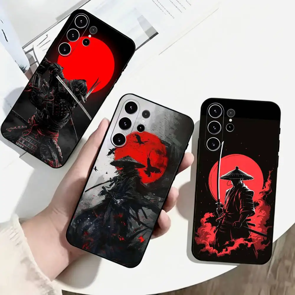 J-Japanese R-Ronin S-Samurai  Phone Case Black Silicone Soft For Samsung S26,S25,S24,S23,S22,S21,S30,Ultra,Plus,Fe,Lite