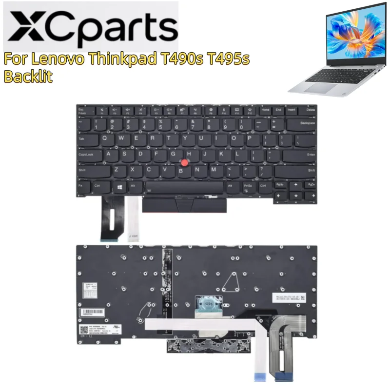 New US Laptop Backlit Keyboard for Lenovo ThinkPad T490S T495S P1 X1 Extreme Gen1 Gen2 With Pointer Backlight