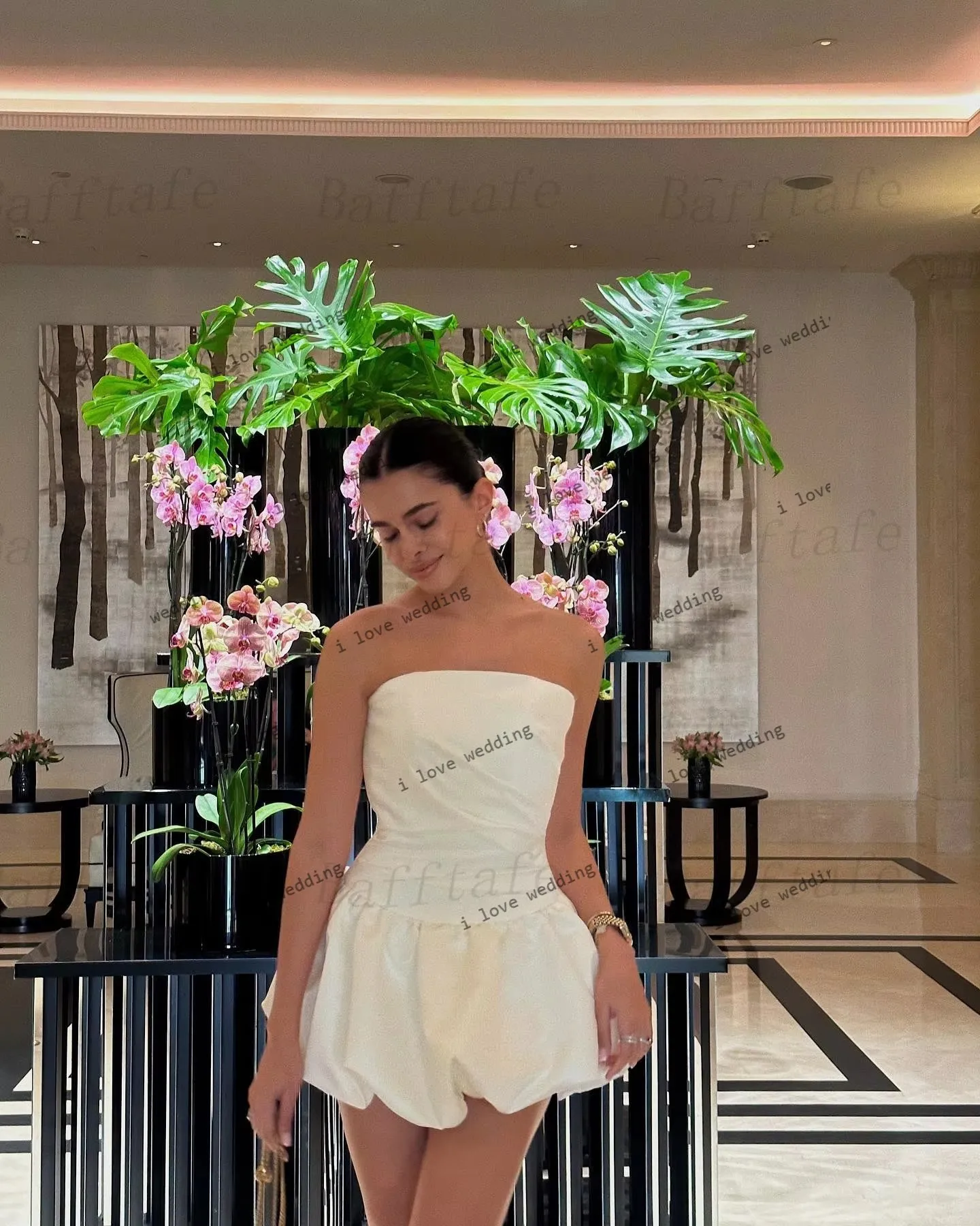 

A-Line Strapless Homecoming Dresses 2025 Elegant Woman Party Dress Satin Mini Length Ruched Prom Dresses Ruched Gala Customized