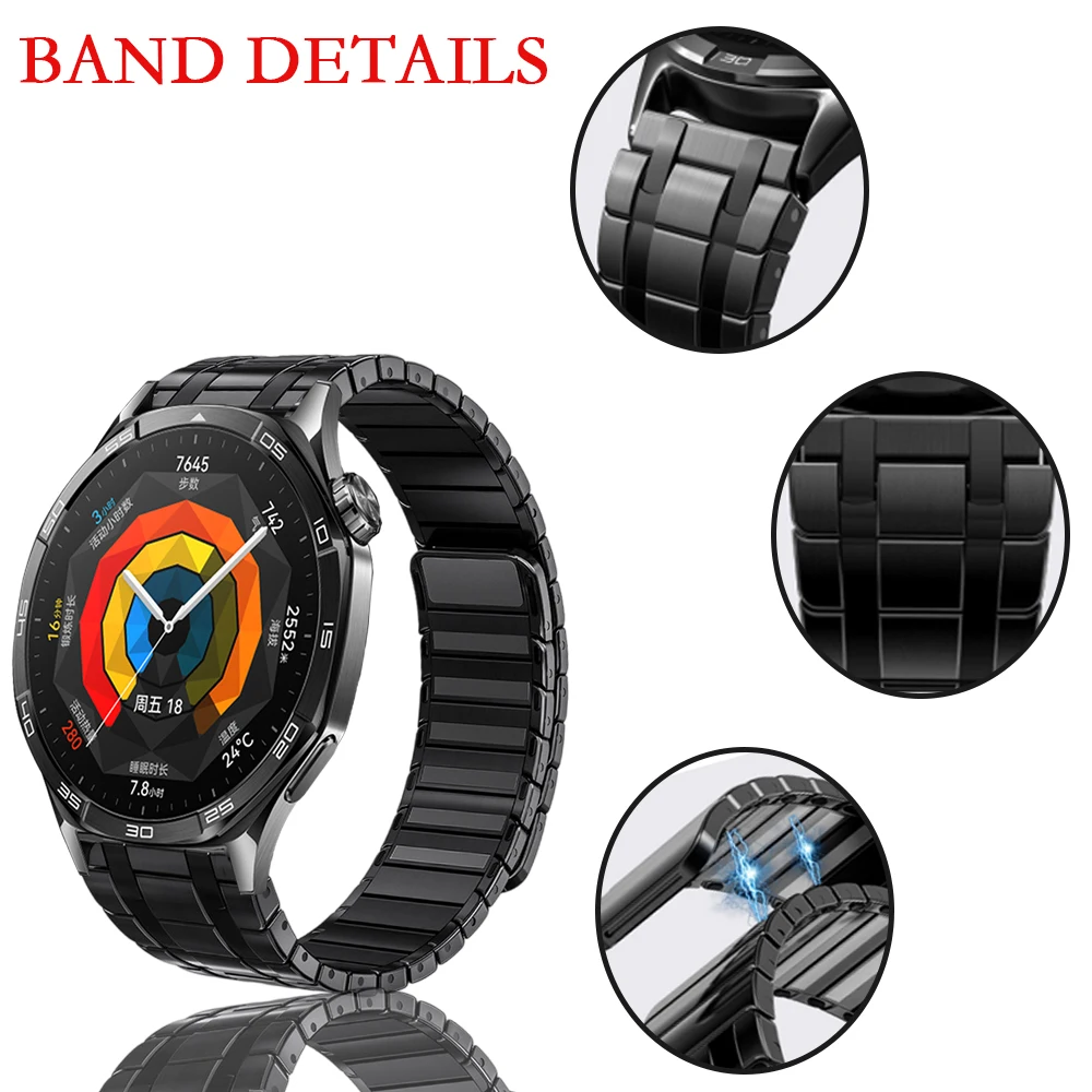 22mm Business Magnetic Band for Huawei GT6 Pro GT6 46mm Business Stainless Steel Wristband for Huawei Watch 5/GT5 Pro/GT6/5 46mm