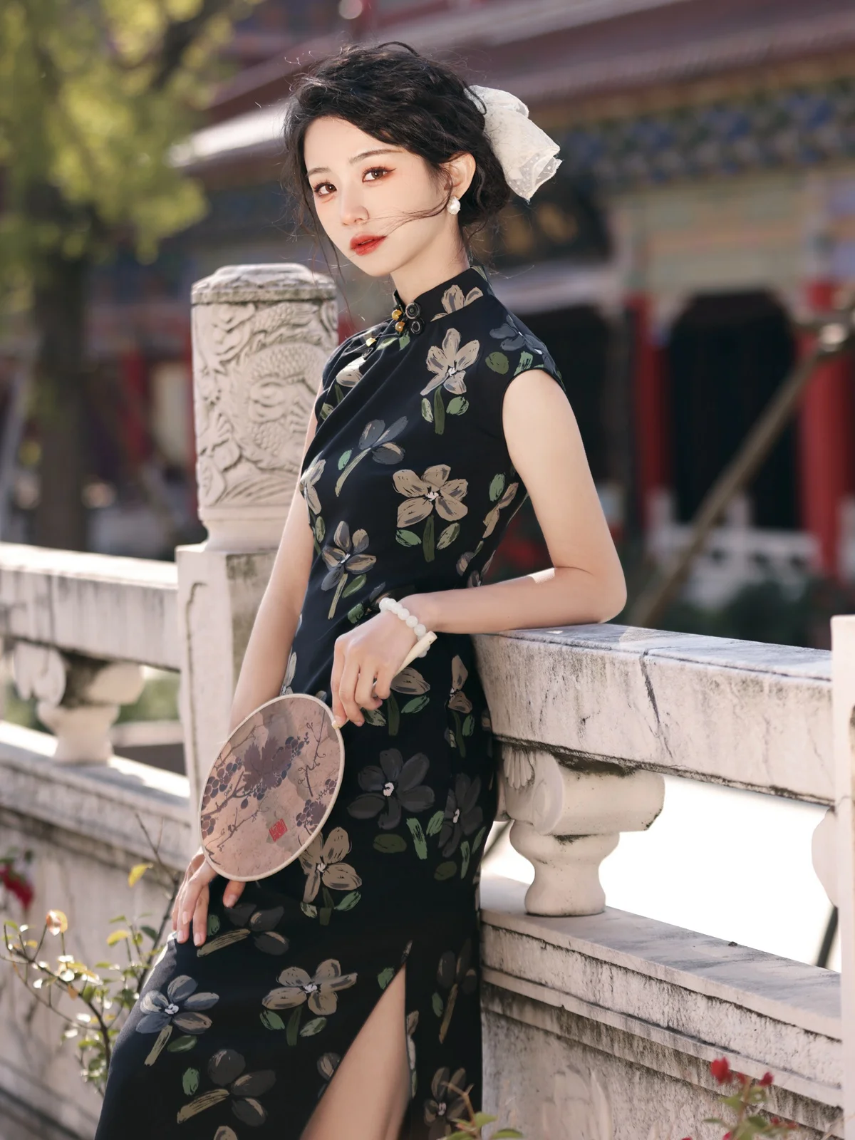 Young Elegant Lady Style Cheongsam Spring and Summer New Chinese Short Sleeve Daily Dress