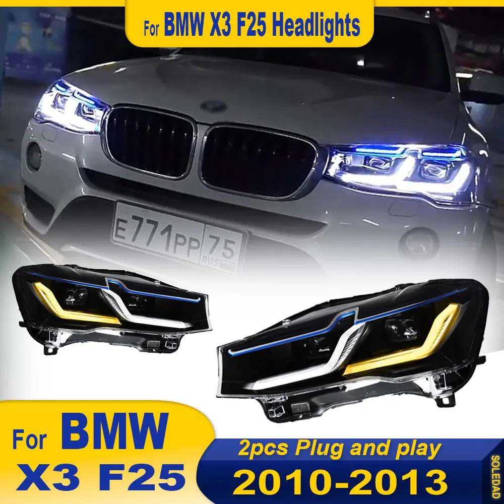 Front Lights for BMW X3 F25 LED Headlight Projector Lens 2010-2017 X4 F26 Head Lamp Front DRL Signal Auto Accessories