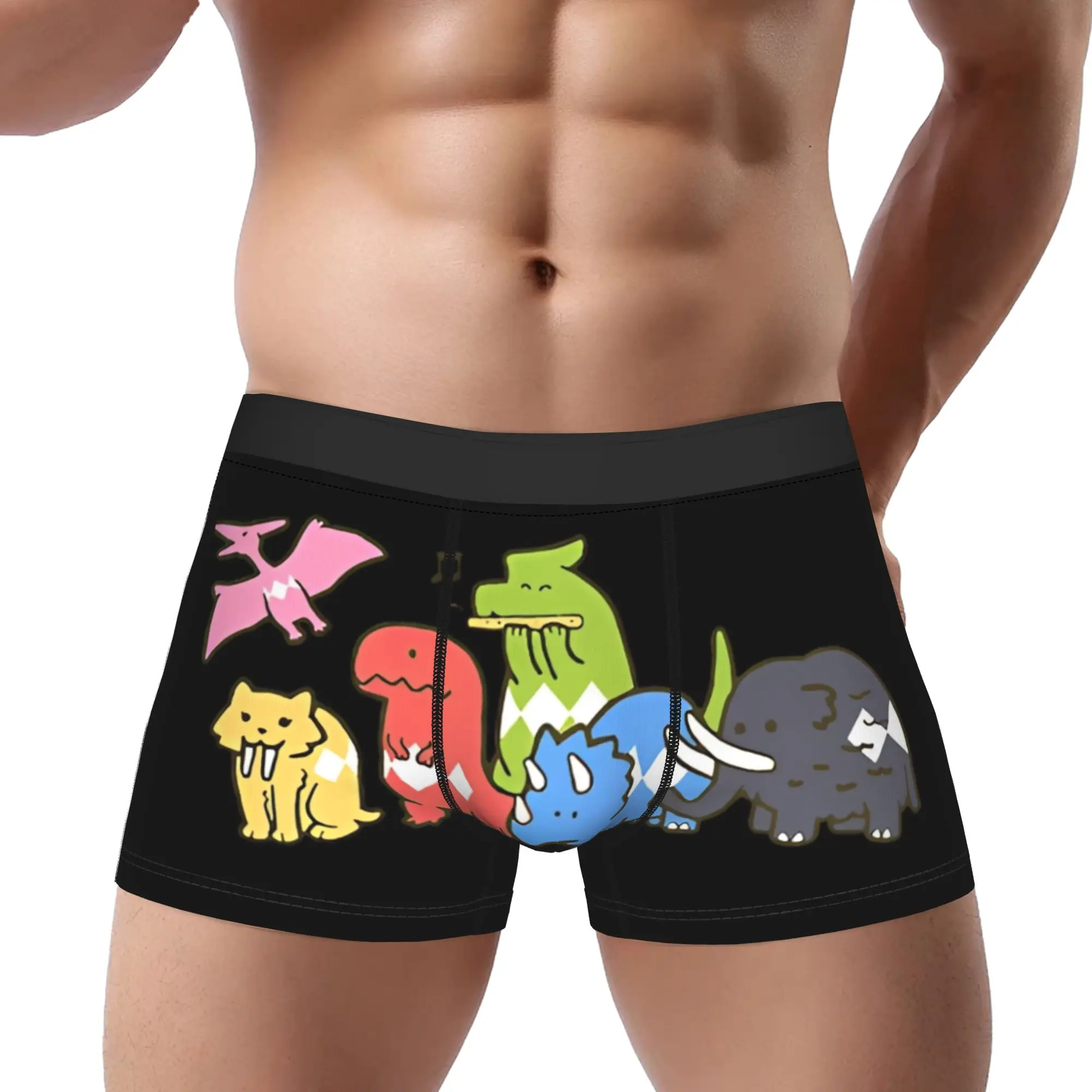 Bandai Music Vintage Retro Pet Dinosaur Power Rangers Calzoncillos bóxer con gráfico divertido, calzoncillos para hombre, pantalones cortos, calzoncillos tipo bóxer