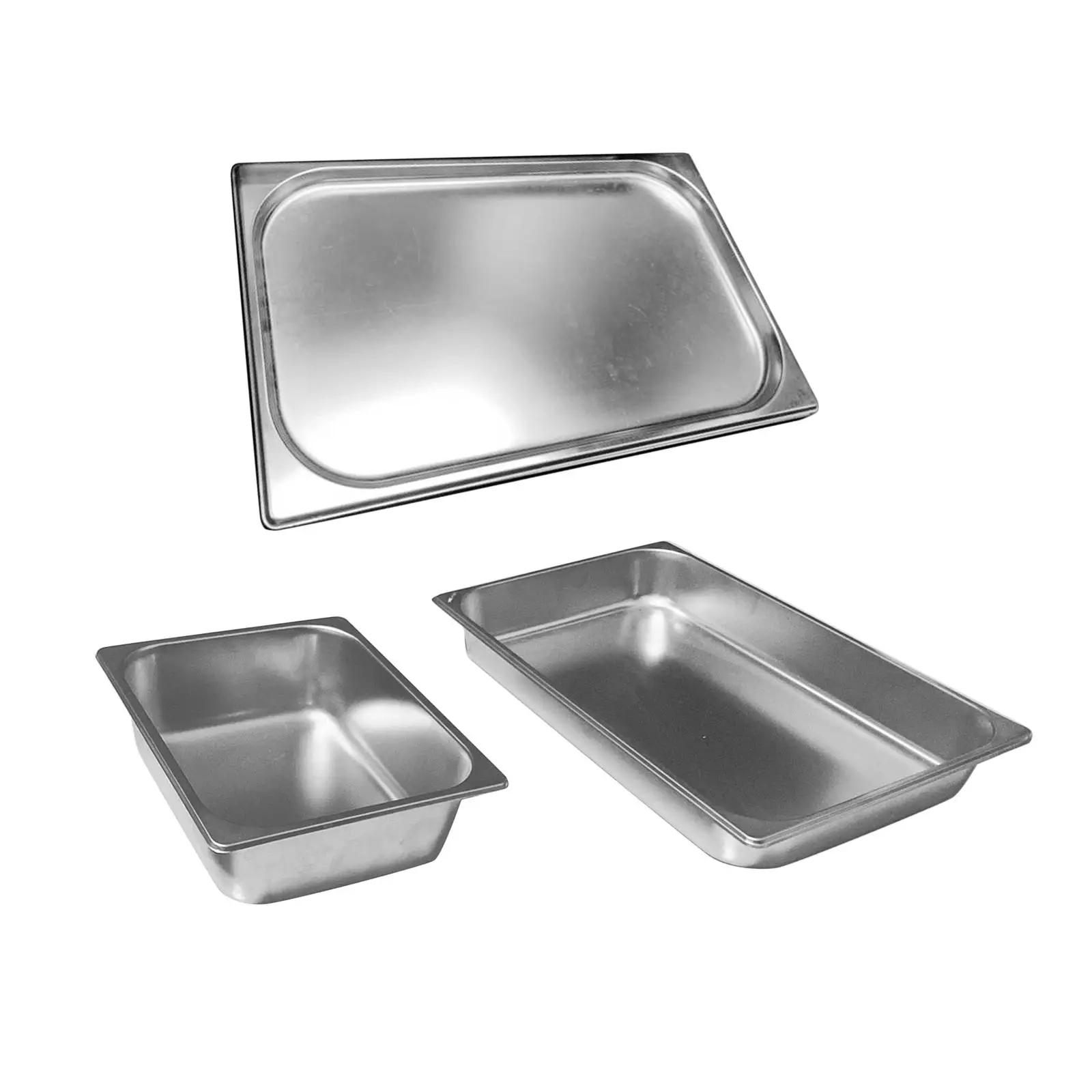 Stainless Steel Food Pan Serving Tray Half Size Stackable Warmer to Store Ingredients Steam Table Pan Hotel Pan for Festivals