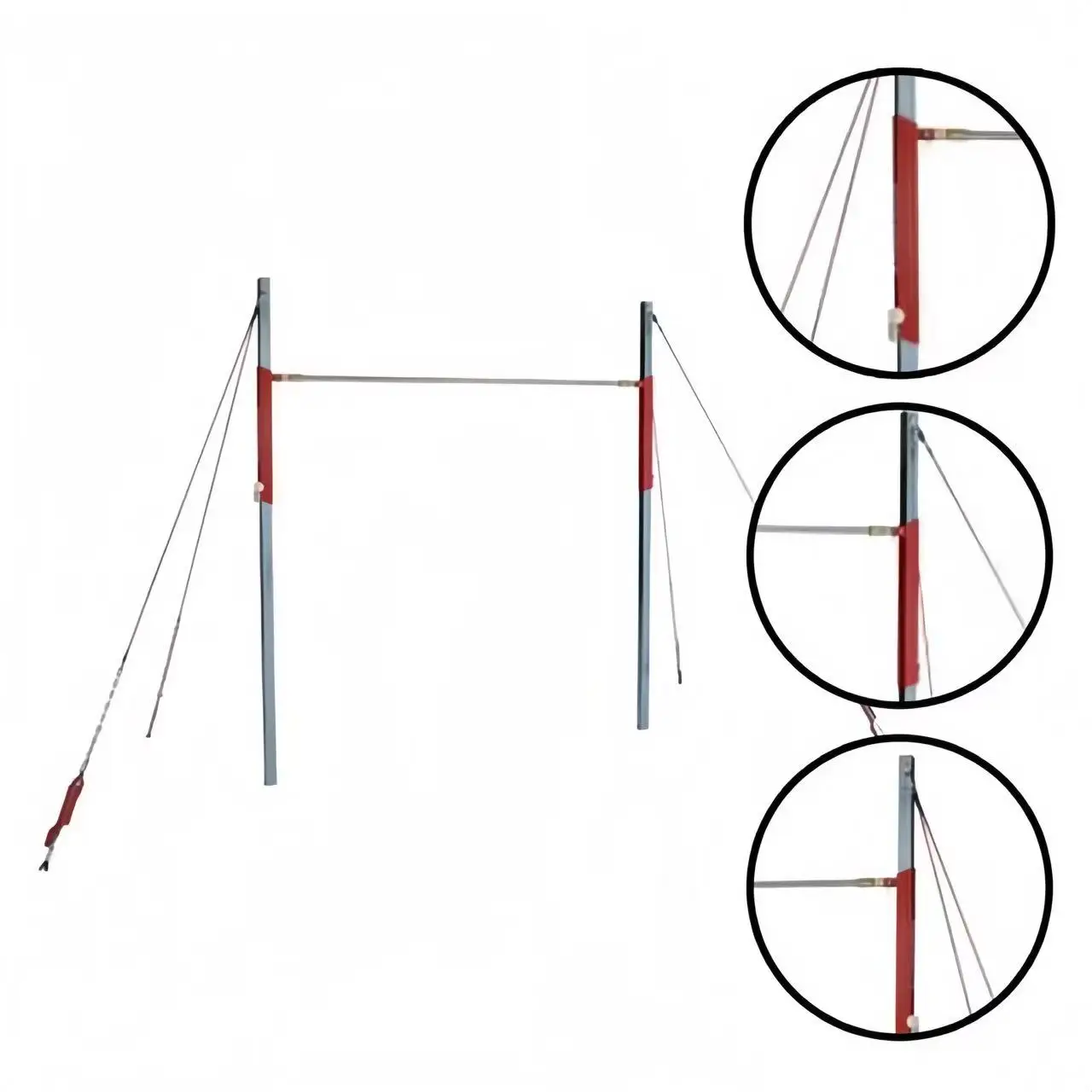 Professional Adjustable Gymnastics High Bar Training Horizontal Bar for School and Gym Use