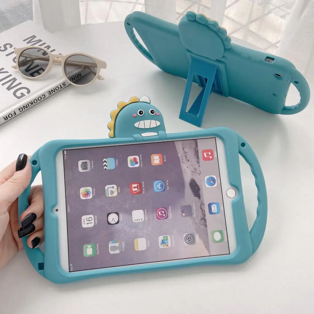 Soft Silicon Cartoon Lovely Case for iPad 2 3 4 Stand Tablet Cover for Ipad 6th 9.7 inch 2018 Mini 5 4 3 2 Air 2 7th Gen 10.2