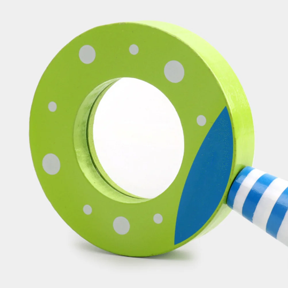 Lente d'ingrandimento in legno per bambini Strumento di apprendimento educativo dai colori vivaci per il riconoscimento del colore delle dimensioni della forma Bambino