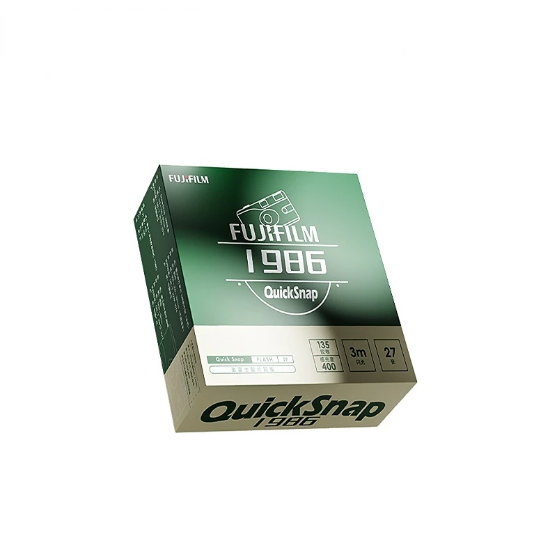 Fujifilm QuickSnap 1986 Disposable Film Camera Gift Box Set Vintage Film Machine Photo Printer (Expiration date: December 2024）