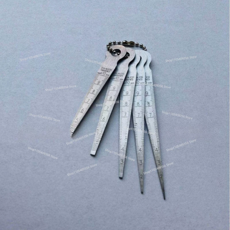 For Gap Triangular Wedge Taper Plug 5 Diameter Gauge 1-10mm Piece Set Stainless Steel Ruler 1-10 Five Piece Clearance