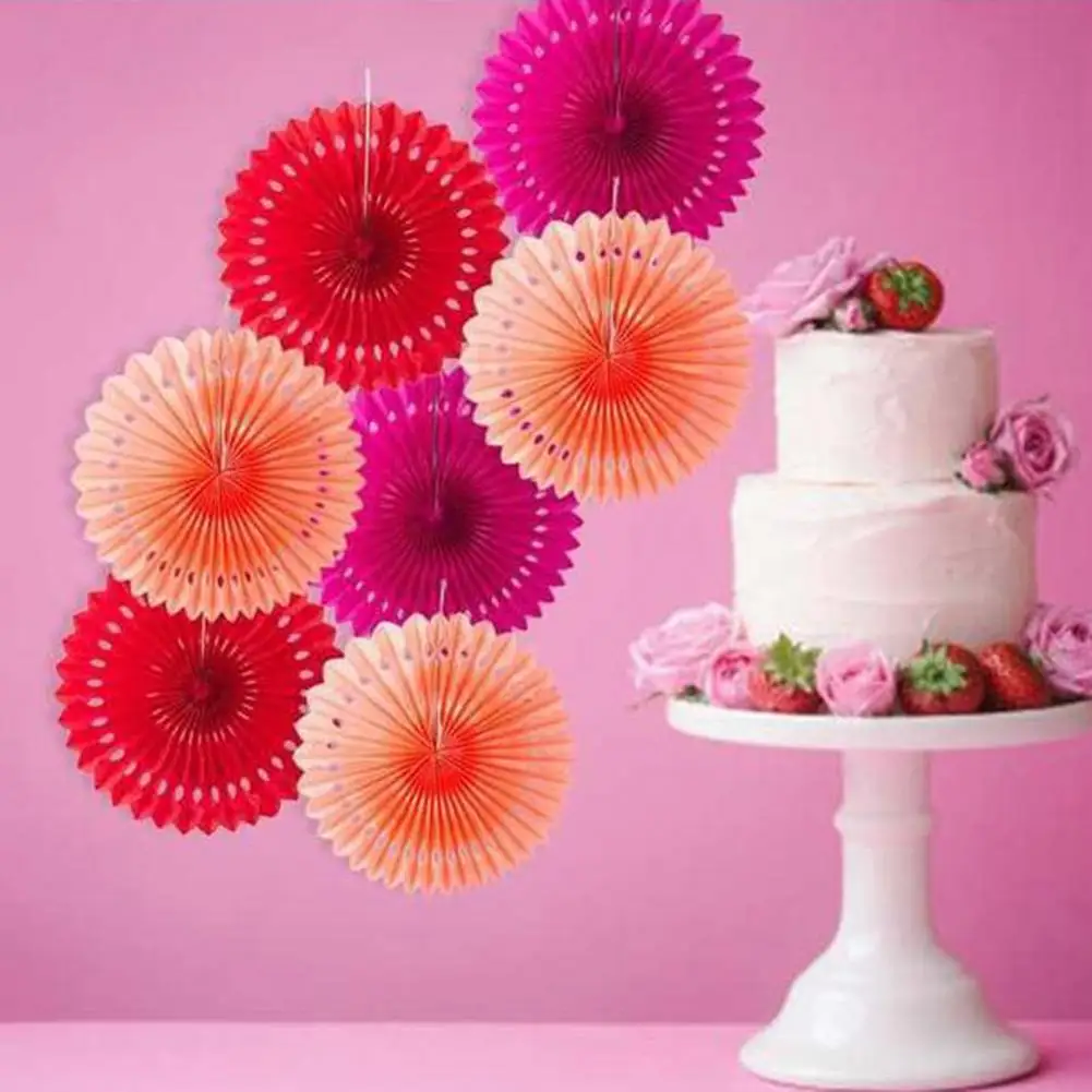 Papier Fan Flower Round Modules, Leton Paper, GérPinwheels, Flower Hollow Paper Fan, Wedding Party, Face Ornements