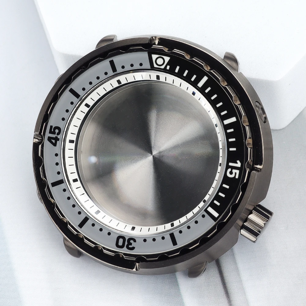 NH35 47mm Watch Case Sapphire Glass With Chapter Ring For Mod Tuna Canned NH35 NH36 NH38/34 4R36 Automatic Movements Watch Parts