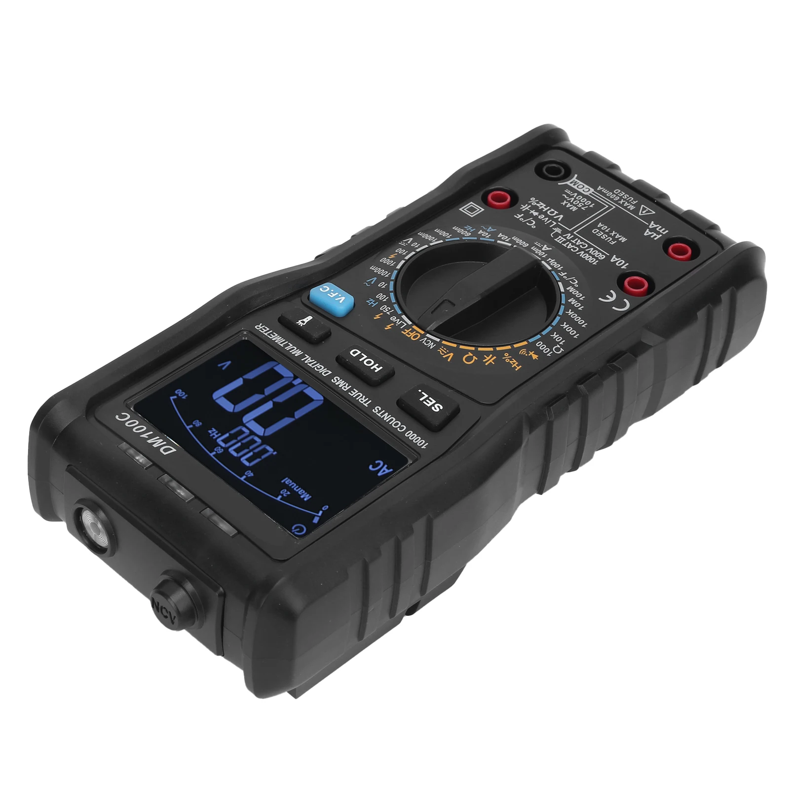 DM100C Digital Multimeter with 15min Auto Power Off and Low Battery Indicator for Extended Usability in Remote Locations