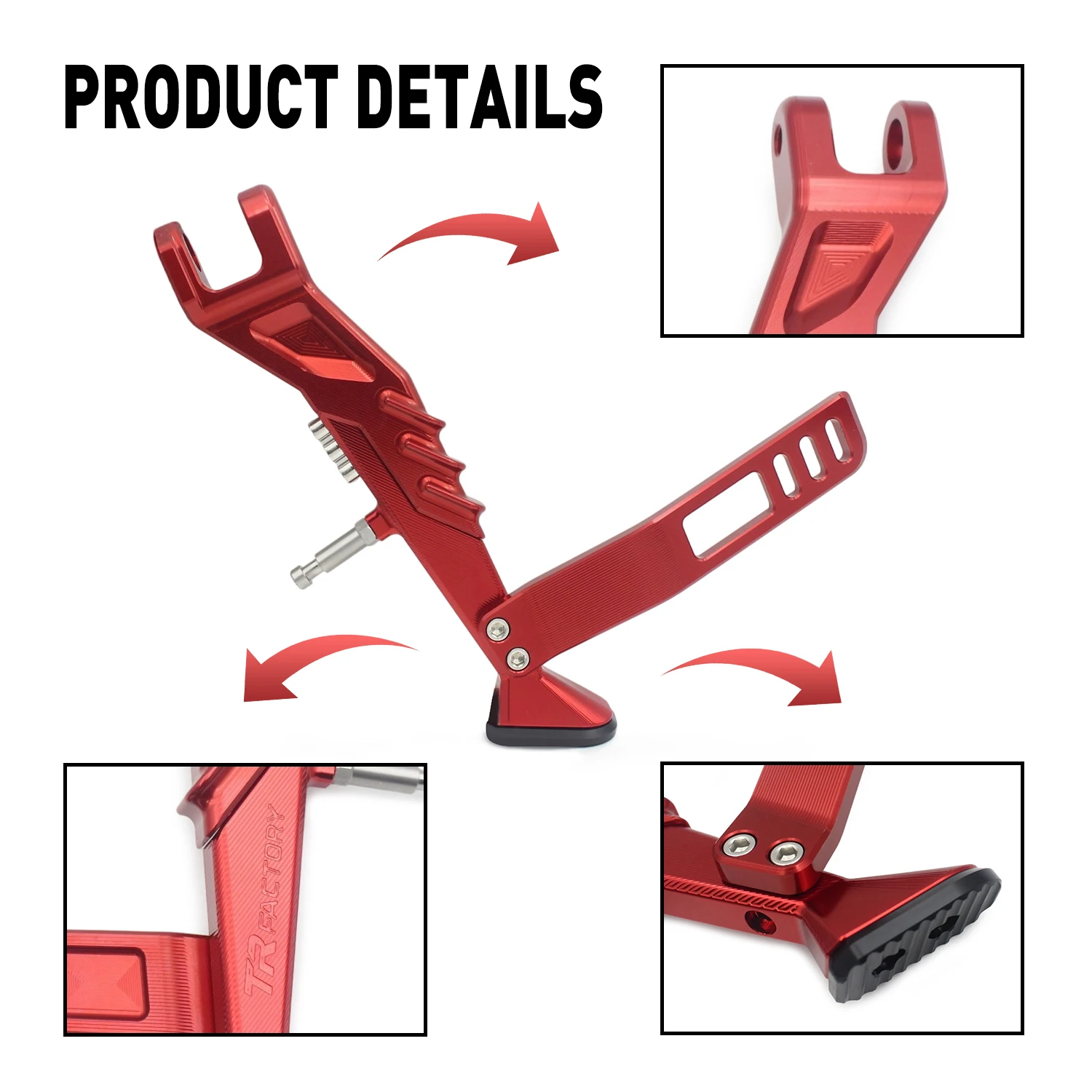 For Vespa GTS300 GTS310 GTV300 Kickstand Sidestand Side Support Stand Parking Rack Accessories Moto