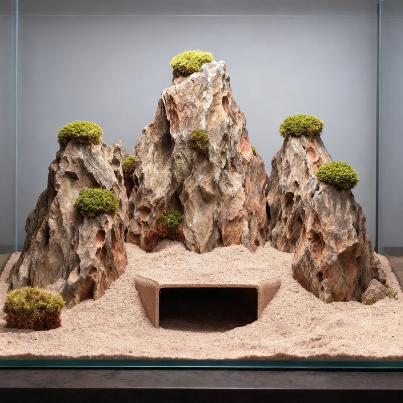 3D-gedrucktes Reptilienhöhlenversteck – Terrarium-Dekor