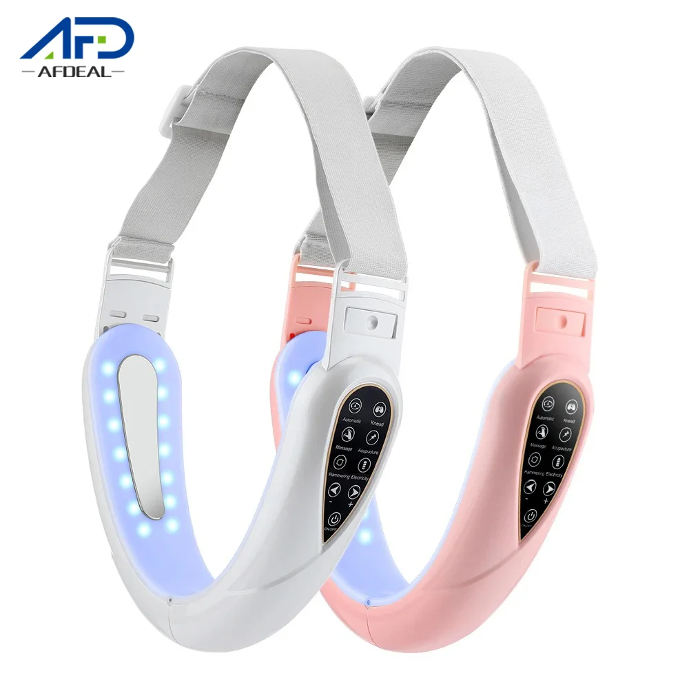 آلة رفع الوجه على شكل حرف V الكهربائية على شكل حرف V حزام رفع الوجه الجلد الساخن ضغط رفع ثبات جهاز التجميل مخفض الذقن المزدوجة #1