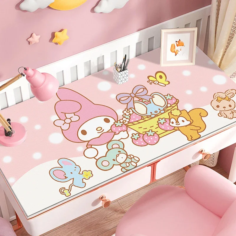 

Коврик для мыши с тематикой Melody Kawaii, большой противоскользящий коврик для клавиатуры и мыши, коврик для ноутбука, компьютера, стола, водонепроницаемый маслостойкий настольный коврик