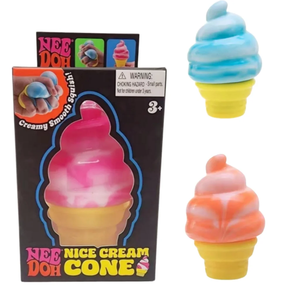 New Needoh Ice Cream Sensory , Squeeze Toy Stress Relief Blocks, Stress Reduction, Puzzle Solving Emotional Regulation
