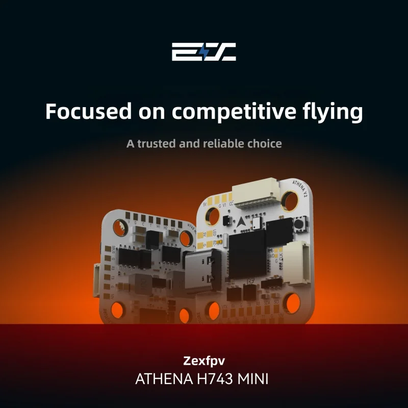 ZEX ATHENA H743 Mini Flight Controller 80A 4in1 ESC Stack 20x20mm FPV Drone FC Dual Gyro ICM42688 3-8S Betaflight OSD For RC Rac