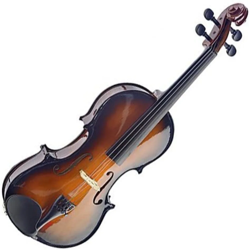 Violin - 4/4, Sunburst Solid Maple Back and Sides Black Metal Tailpiece and Tuners Violin