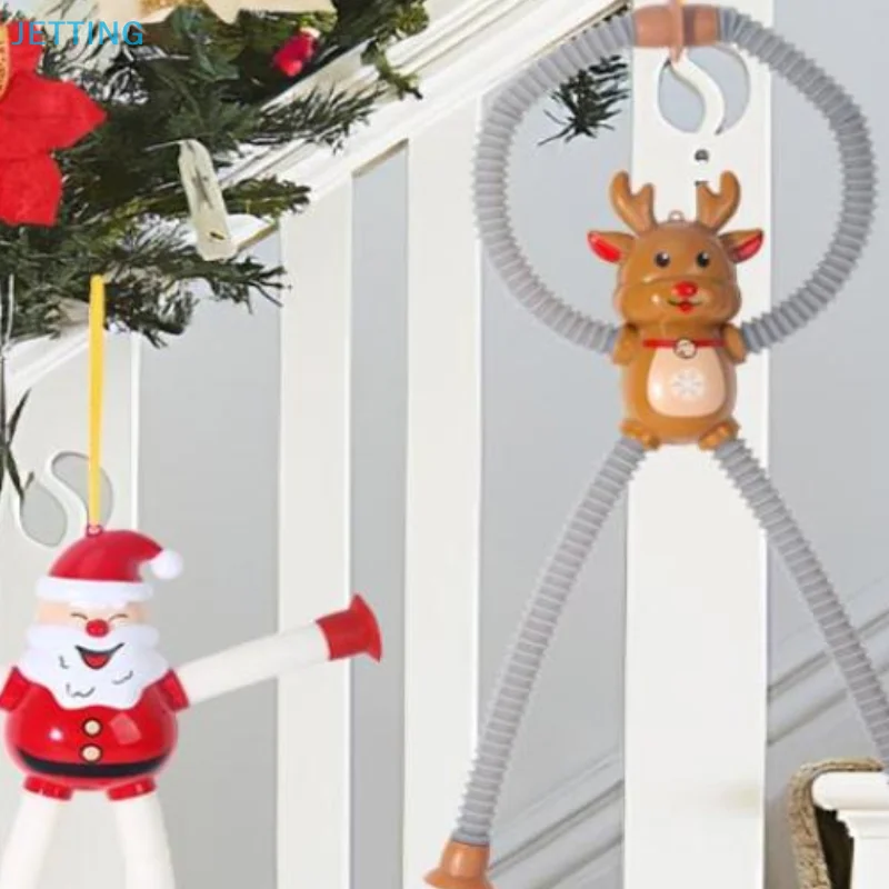 クリスマス拡張可能なサンタクロースと雪だるまのペンダント、家のクリスマスツリーの飾り、新年の子供へのプレゼント