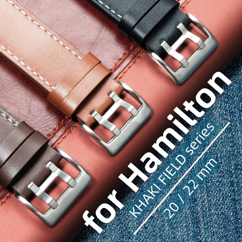 

Для Hamilton Khaki Field Murph H70595593 H70655733 кожаная пряжка игольная пряжка ремешок для часов ремешок для часов браслет аксессуары 20/22 мм