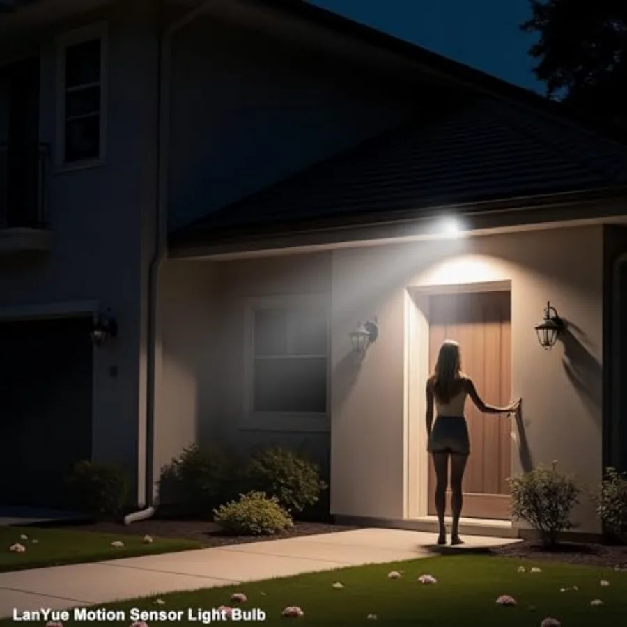 Motion Sensor Light Bulbs, Dusk to Dawn Outdoor Lighting, PAR38 Led Motion Sensor Flood Light 100 Watt Equivalent 15W,6000K Day