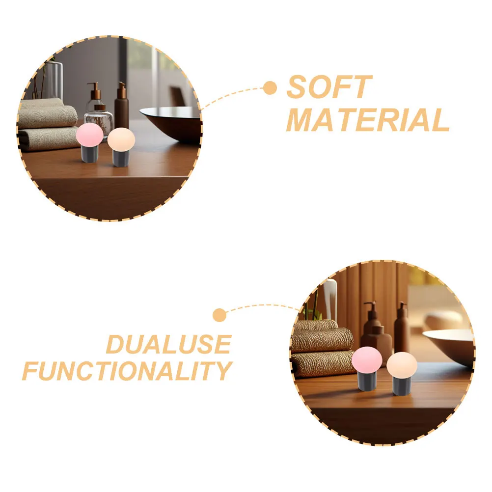 Éponge de maquillage tête de champignon à double usage, 6 pièces, fond de teint bouffant de poudre, mélangeur, applicateur de crème, outil de maquillage doux, sec et humide