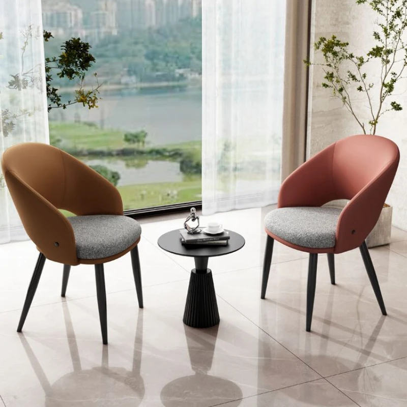 House Italian Home Modern Simple Nordic Light Luxury Chair Hotel Discuss Designer Cream Style Dining Chair