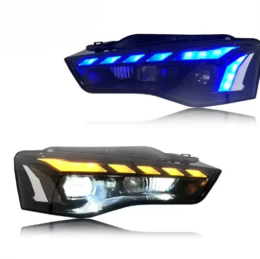 

Автомобильные аксессуары SJC для Audi A5, светодиодные фары в сборе, 2008-2016, фары в сборе, дневные ходовые огни Plug and Play, новинка