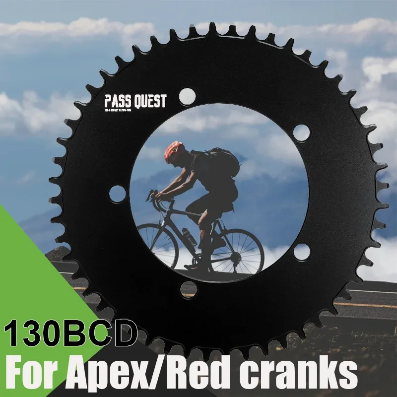 

130 Bcd 5bolt Chainring 42t 44t 46t 48t 50t 52t 54t 56t 58t 60t Narrow Wide Closed 1x Chainring Road Folding Bike Accessories