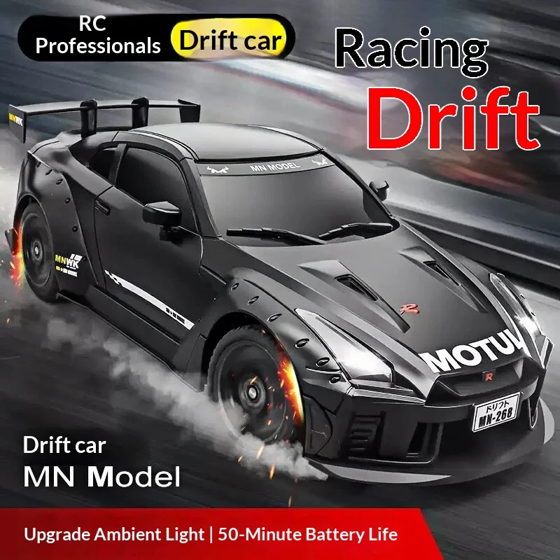 

MN Model MN268 GTR RC Drift Car 4WD High Speed Remote Control Race Car With Controllable Ambient Light Boys Racing Toy